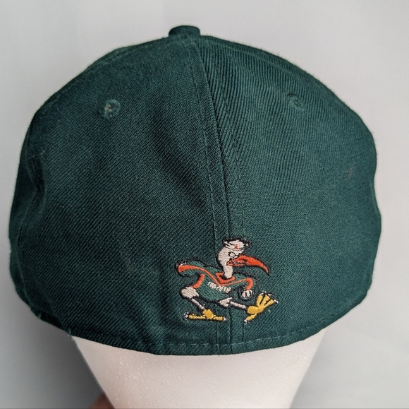 NEW ERA MIAMI HURRICANES Baseball Hat Size 7 In GREAT Used Condition - Picture 4 of 8
